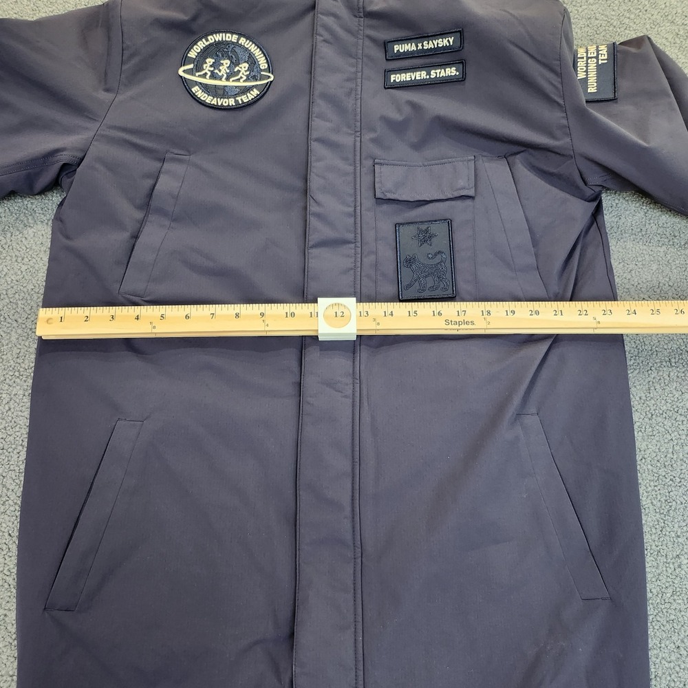Mens Size L Puma x Saysky Endeavor Team Jacket Snap Inside Zip Navy 527836 16 - Picture 6 of 8